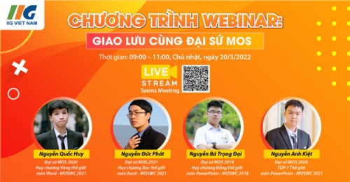 Chương trình WEBMINAR: GIAO LƯU CÙNG ĐẠI SỨ MOS