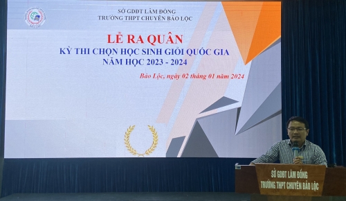 LỄ RA QUÂN ĐỘI TUYỂN THAM DỰ KỲ THI CHỌN HSG QUỐC GIA NĂM HỌC 2023 – 2024